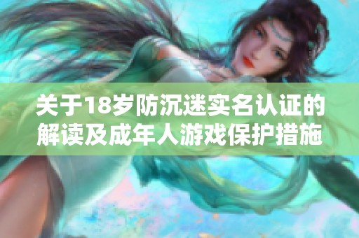 关于18岁防沉迷实名认证的解读及成年人游戏保护措施探讨