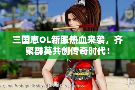 三国志OL新服热血来袭，齐聚群英共创传奇时代！