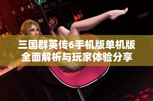 三国群英传6手机版单机版全面解析与玩家体验分享