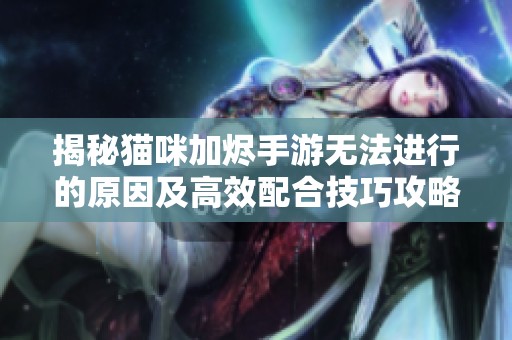 揭秘猫咪加烬手游无法进行的原因及高效配合技巧攻略