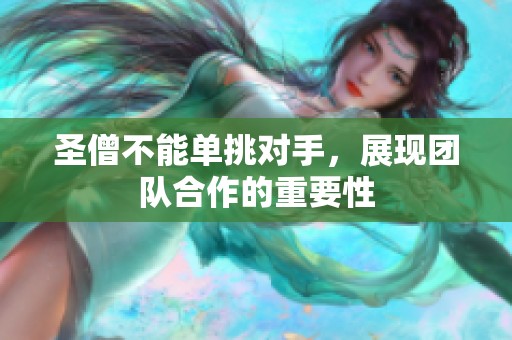 圣僧不能单挑对手，展现团队合作的重要性