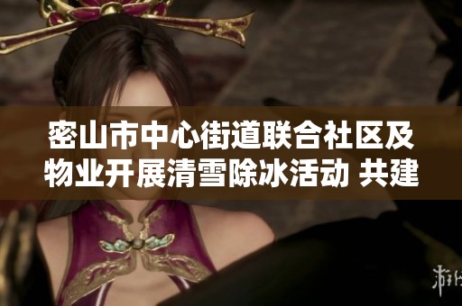 密山市中心街道联合社区及物业开展清雪除冰活动 共建美好家园